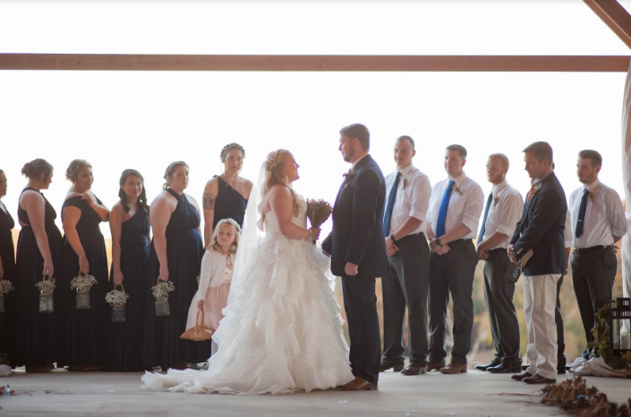 Our unique barn venue can accommodate event the largest wedding parties and up to 250 guests! 