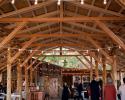 Our open pavilion area makes the perfect place for a rustic-themed wedding reception. 